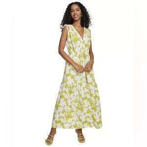 Calvin Klein Women's V-Neck Sleeveless Maxi Dress
